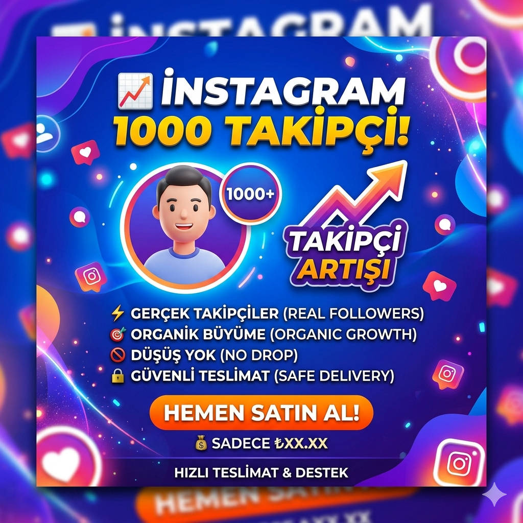 Instagram Karışık 1000 Takipçi Otomatik Teslimat!